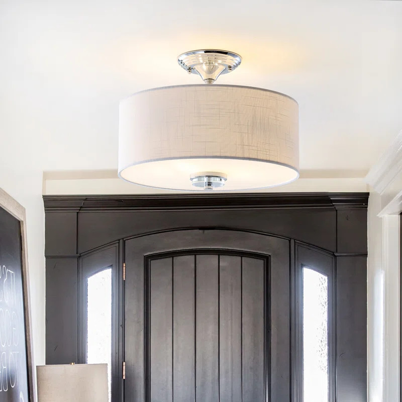 Winterton Fabric Semi Flush Mount | Wayfair North America