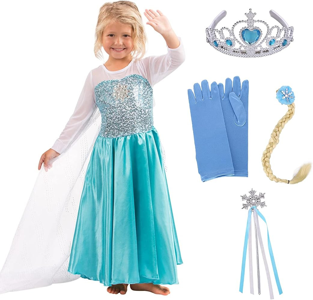 Butterfly Craze Children’s Snow Princess Costume Dress – Ice Queen Dress Up | Amazon (US)