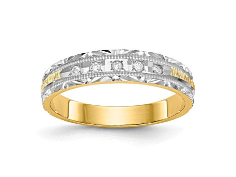 14K Yellow Gold AA Quality Ladies Wedding Band - 1DRC3B | JTV Jewelry