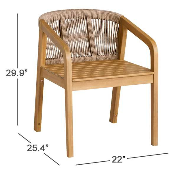 Haven Blonde Acacia Wood Patio Dining 9-Piece Set | At Home