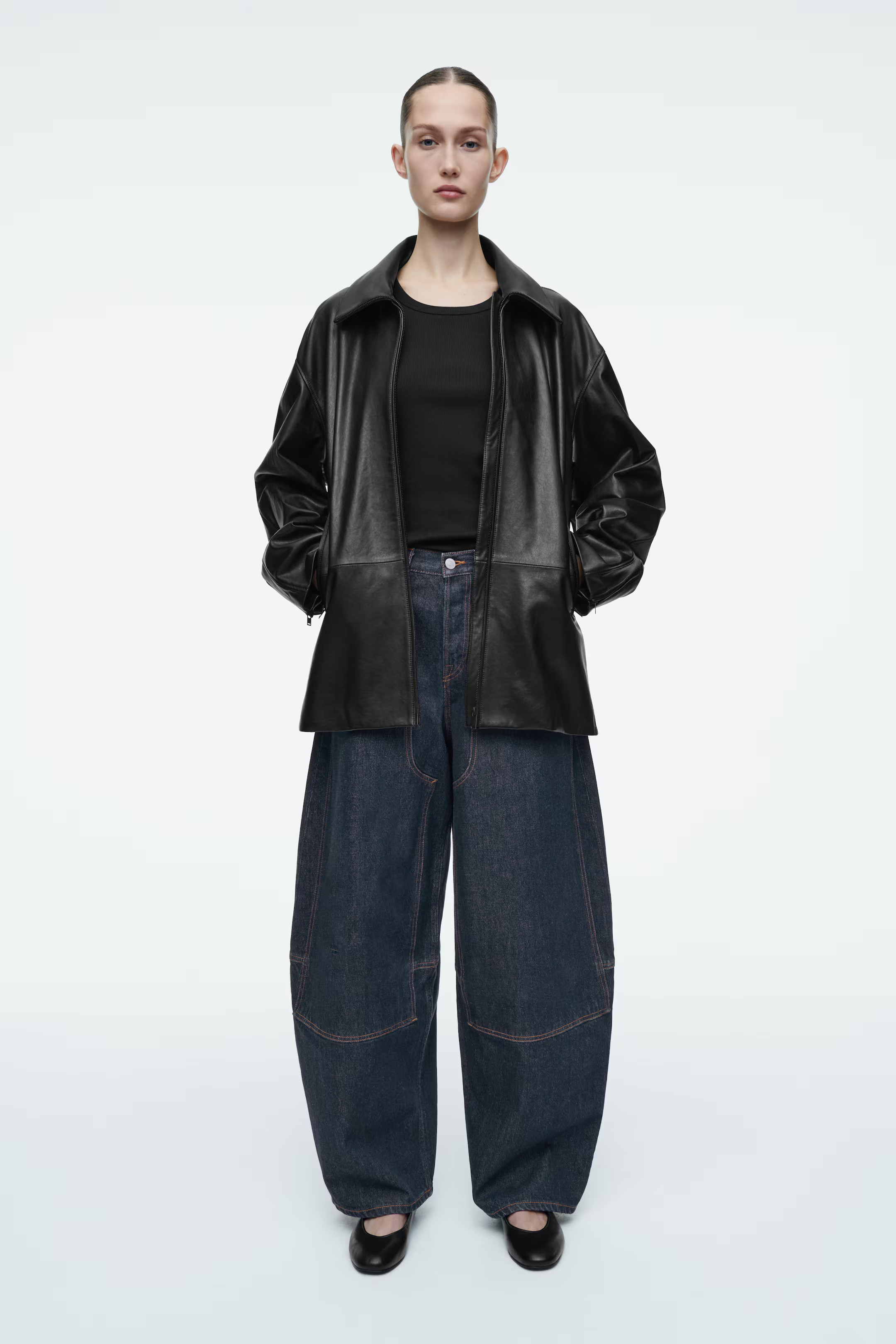 PANTALON BARREL WESTERN EN DENIM BRUT - INDIGO BRUT - FEMME | H&M BE | H&M (FR, IT, ES, PT, BE)