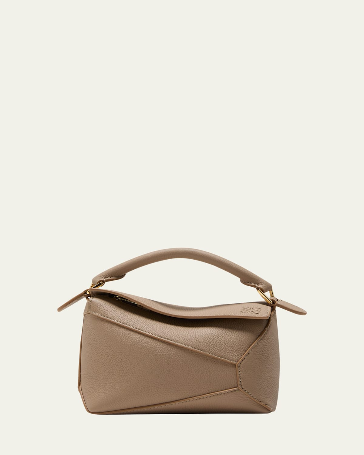 Puzzle Edge Mini Top-Handle Bag in Grained Leather | Bergdorf Goodman