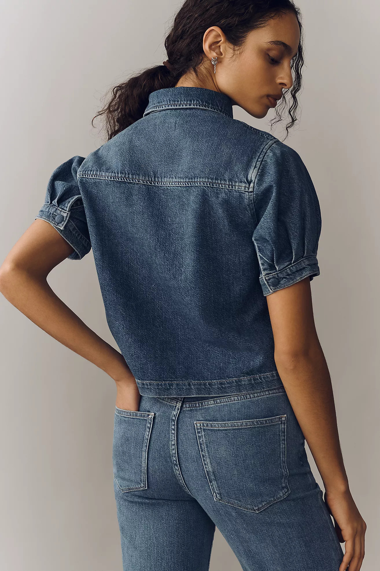 DL1961 Montauk Puff-Sleeve Aura Shirt | Anthropologie (US)