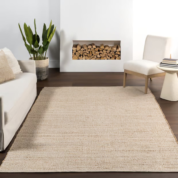 Natural Handwoven Jute-Blend 7' 6" x 9' 6" Area Rug | Rugs USA