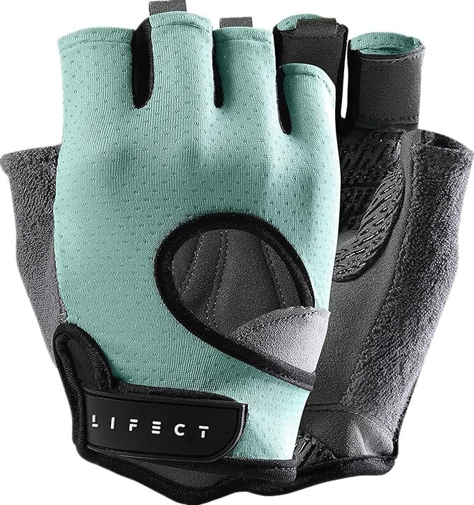 LIFECT Freedom Workout Gloves, Knuckle Weight Lifting Shorty Fingerless Gloves with Curved Open B... | Amazon (US)
