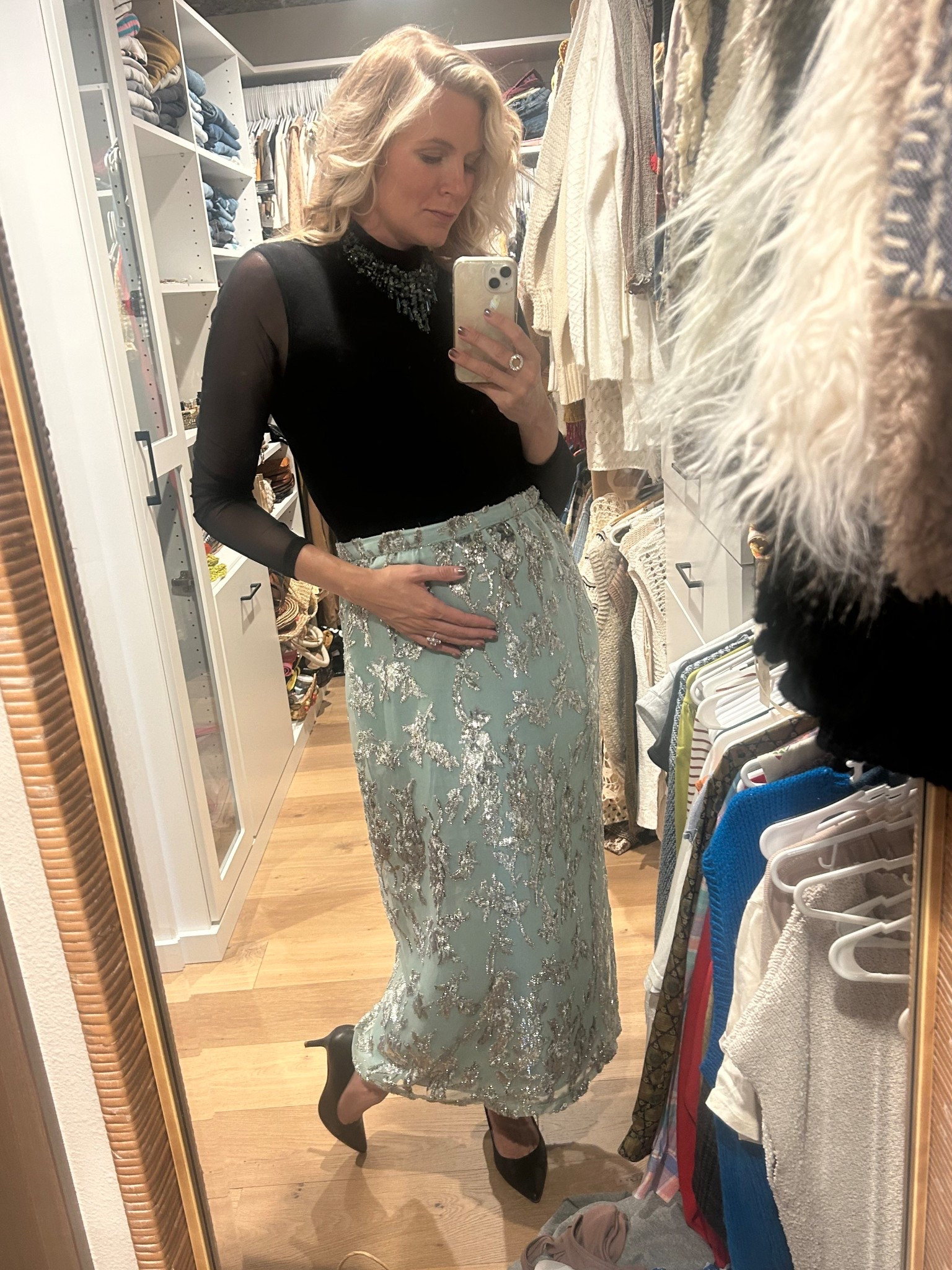 A basic top balances a busy skirt … Ready for a night out … #formal #nightout #datenight #formalevent #specialoccasion #formaloutfit #weddingoutfit #formaleventoutfit #dressedup #elegantoutfit 


#LTKFindsUnder50 #LTKFindsUnder100 #LTKStyleTip