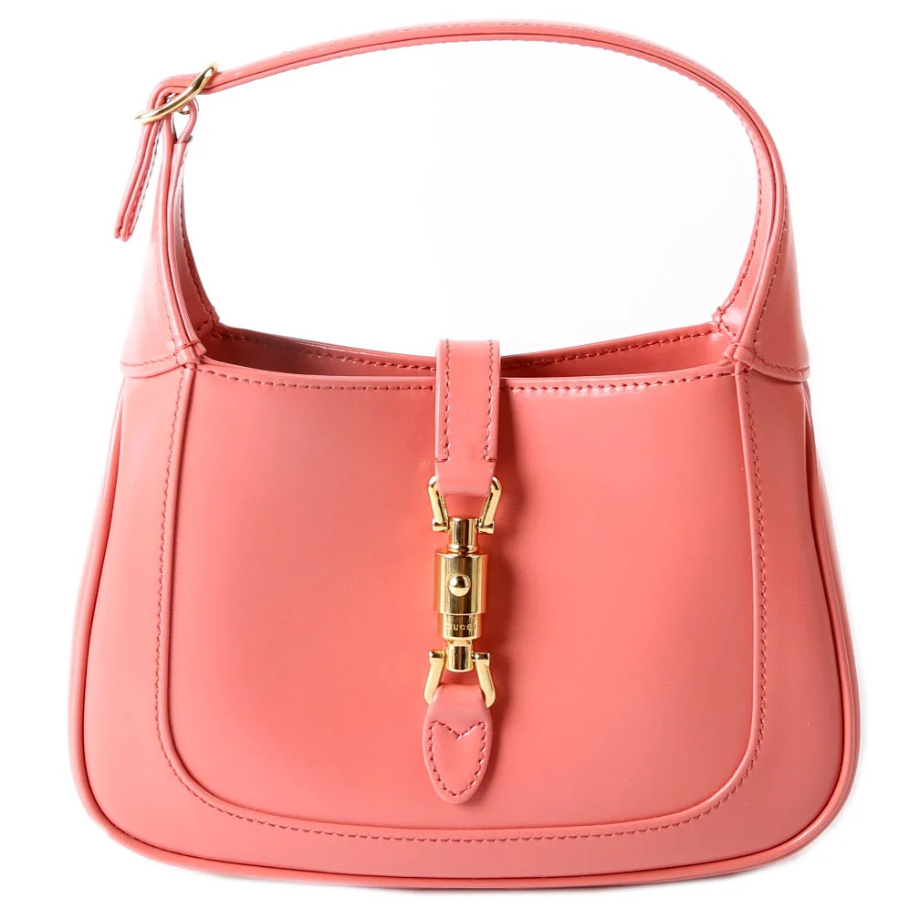 637091 Jackie 1961 Mini Hobo Leather Coral | Keeks Designer Handbags