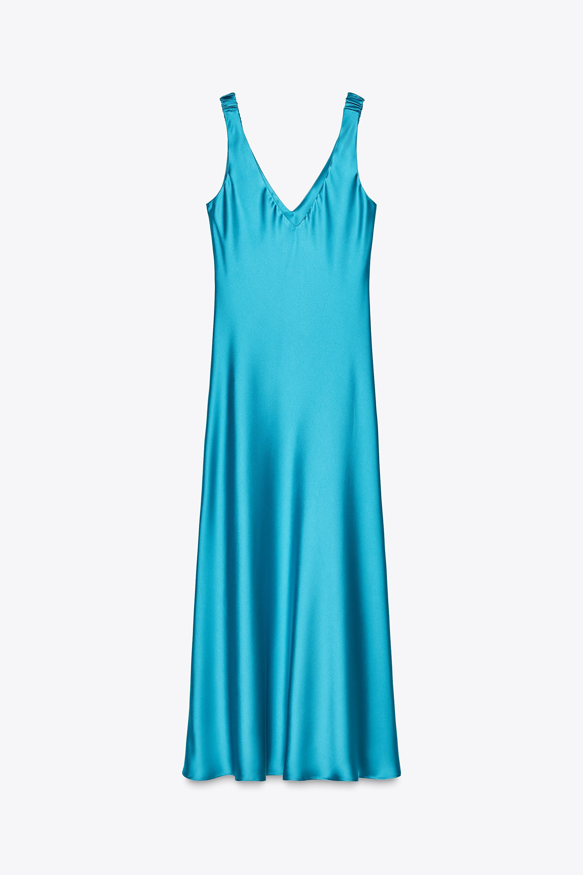 SATIN EFFECT MIDI DRESS | Zara US