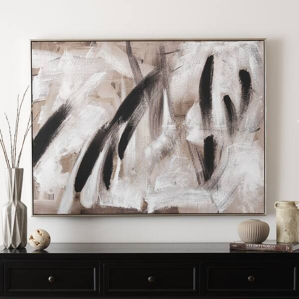 SAFAVIEH Champagne Toasts 48 x 36 Framed Linen Canvas Wall Art - 46.9 in. W x 0.03 in. D x 34.9 i... | Bed Bath & Beyond