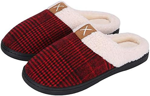 Puricon Women's Slippers, Soft Cozy Comfortable Wool Fabric Memory Foam Non-Slip Autumn Winter In... | Amazon (CA)