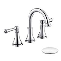 TimeArrow TAF830Y-CP Two Handle 8 inch Widespread Bathroom Sink Faucet with Pop-Up Drain, Chrome | Amazon (US)