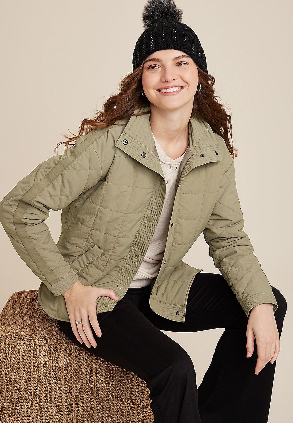 Quilted Bomber Jacket | Maurices