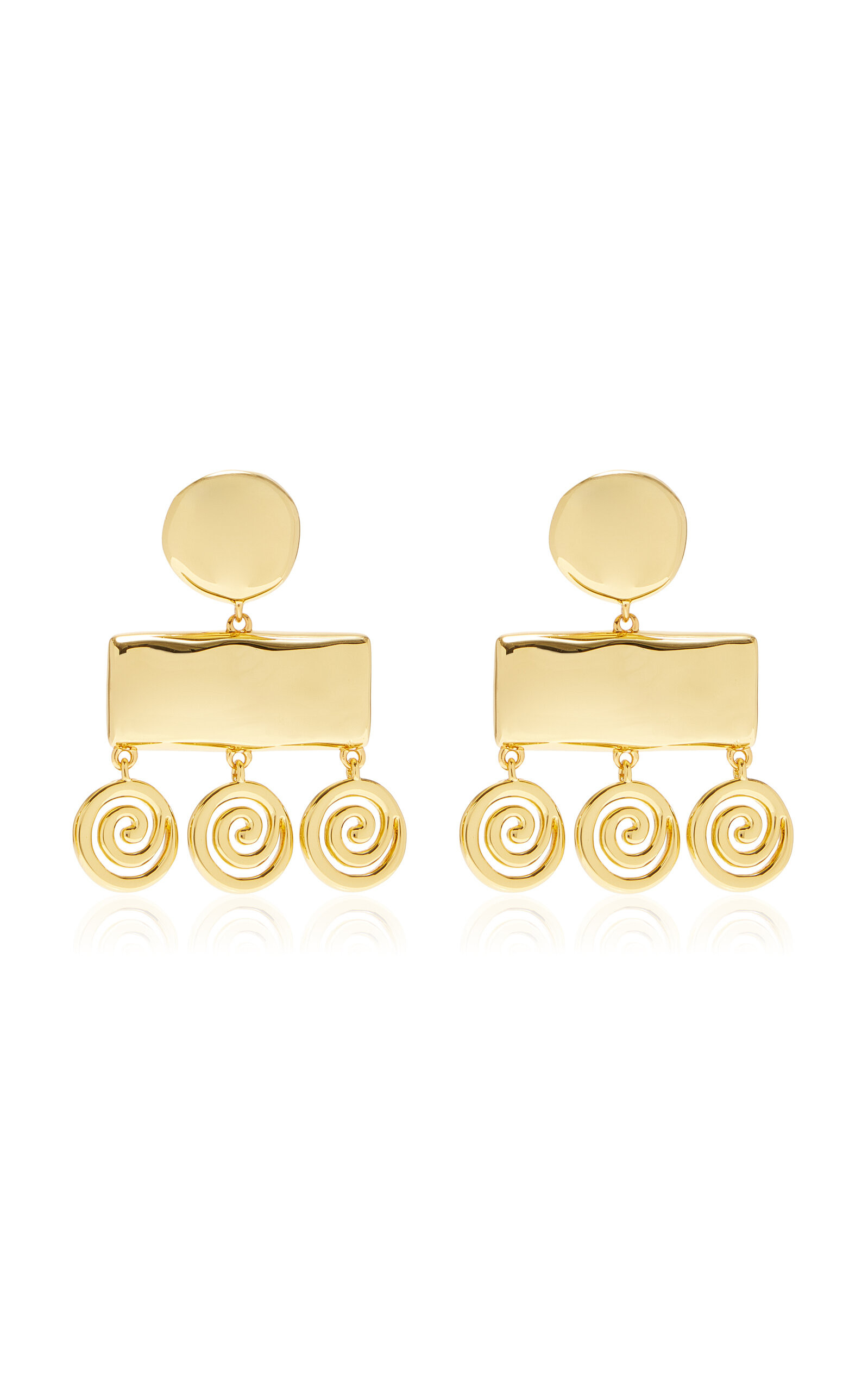 Koru Dangle Rhodium Vermeil Earrings | Moda Operandi (Global)