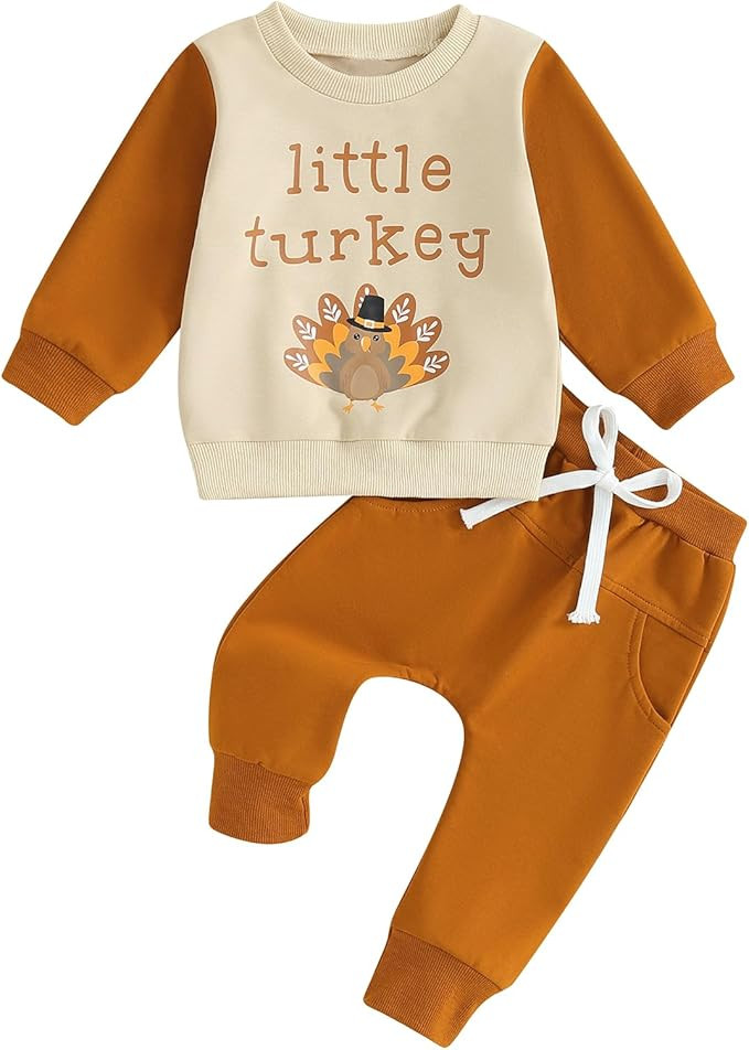 Infant Baby Boy Halloween Outfit Long Funny Pumpkin Shirts Pant Set Toddler Fall Clothes 6 12 18 ... | Amazon (US)