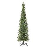 Vickerman 7.5' Bixley Pencil Fir Artificial Christmas Tree, Multi-colored Dura-Lit LED lights - Faux | Amazon (US)