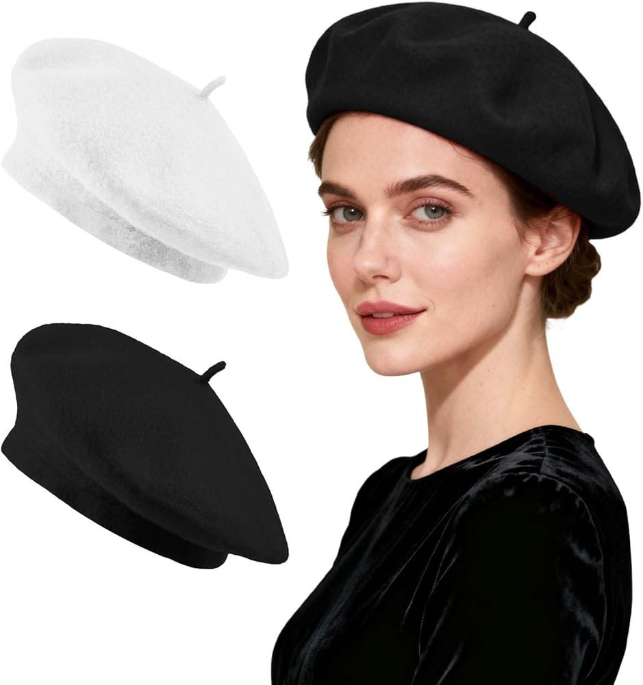 Jolbndcv 6PCS Beret, French Beanie, Outdoor, Winter, Fashion Lady Hat | Amazon (US)
