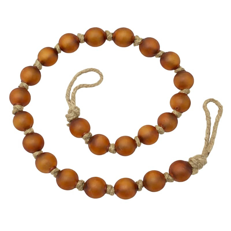 Orange Beaded Glass Garland, 49", sold by At Home | At Home