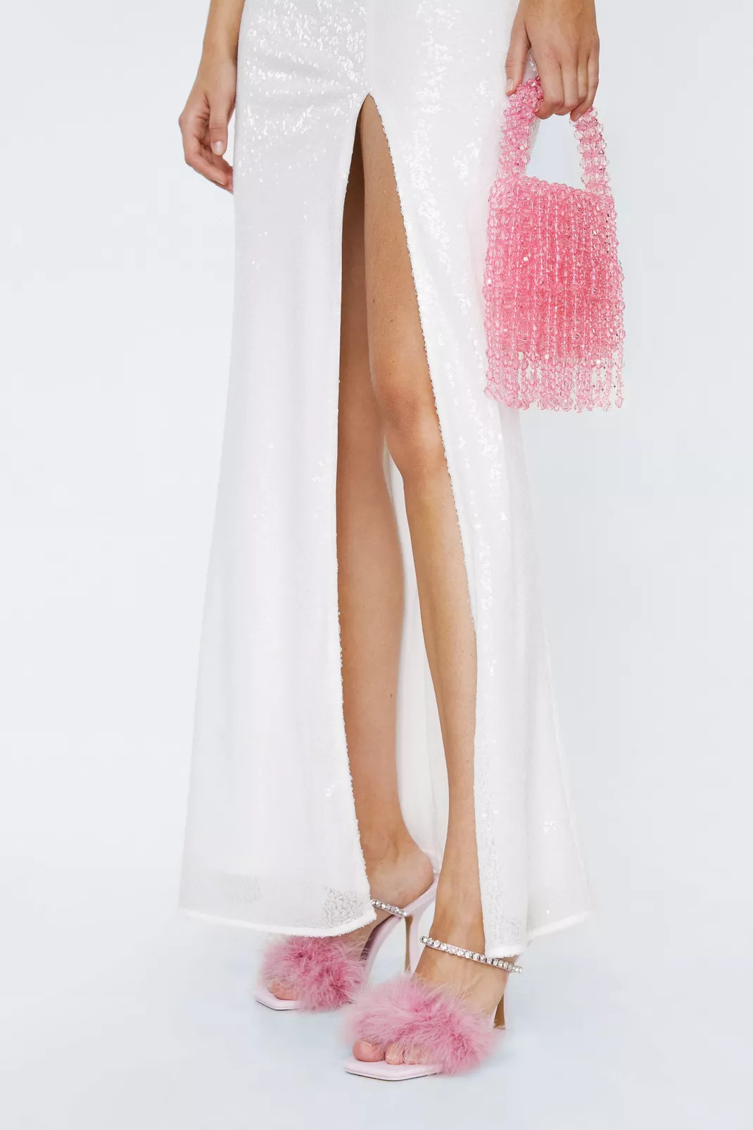 Crystal Beaded Drop Embellished Mini Bag | Nasty Gal (US)