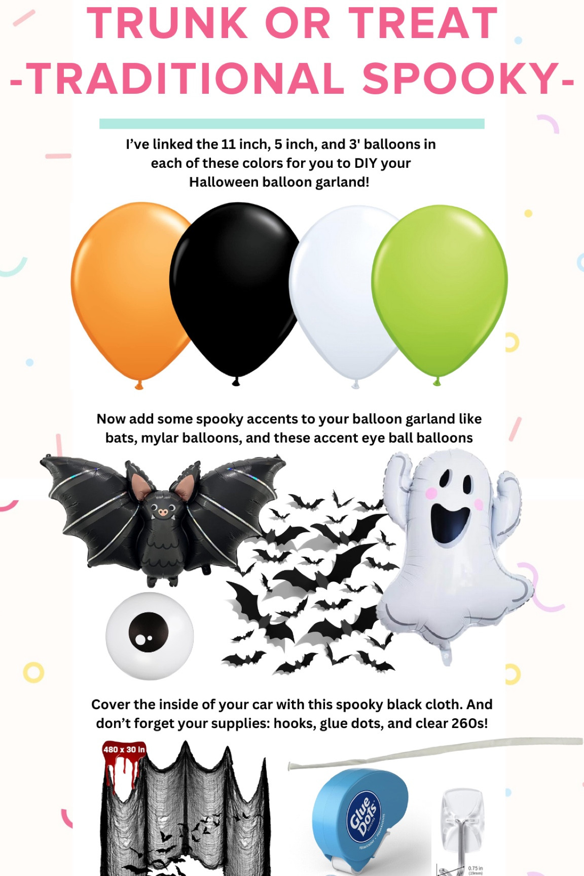 Planning to decorate your car for a trunk or treat? I’m sharing 3 ideas on how to use balloon garlands to decorate your trunk! 

#LTKfamily #LTKHalloween #LTKkids