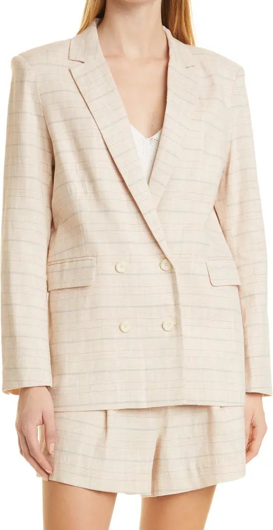 Jac Double Breasted Linen Blend Blazer | Nordstrom