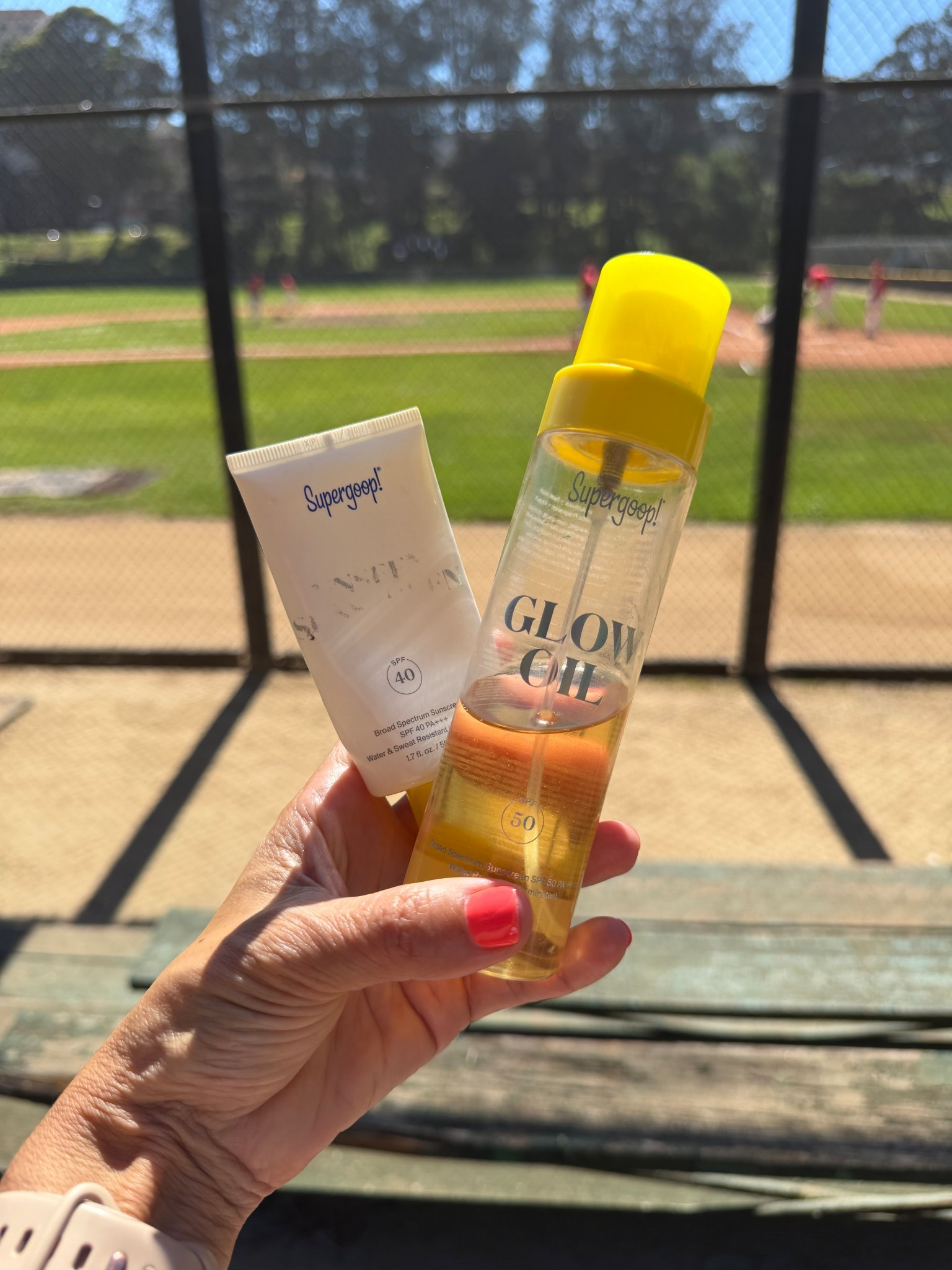 My sun protection go to for spring and summer sports season! The glow oil is a must have!!! #supergoop #sunscreen #spf 

#LTKmomlife #LTKdayinmylife #LTKBeauty