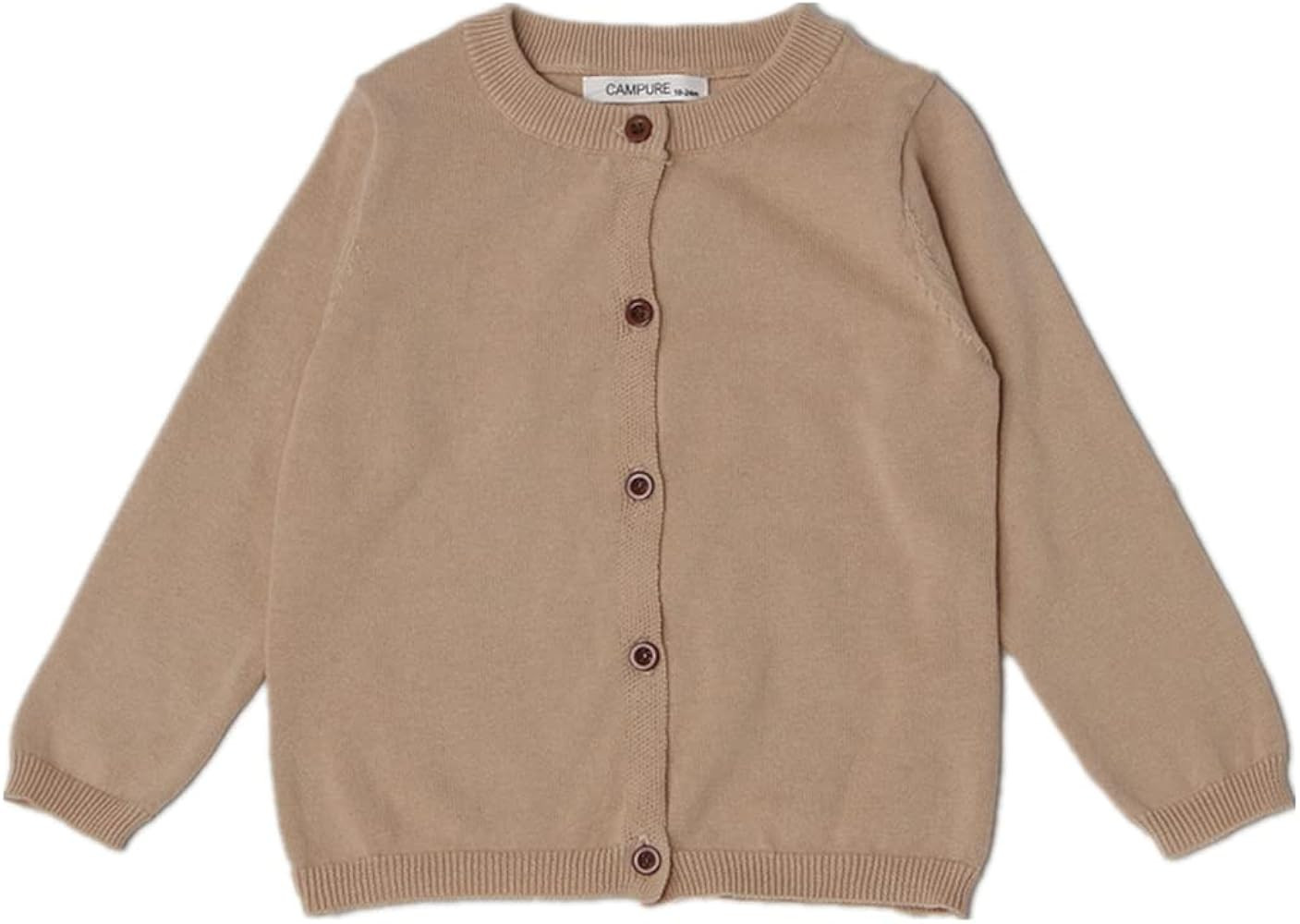 Girls Crewneck Cardigan Solid Cotton Long Sleeve Button Sweater Uniform Sweaters for Little Girls | Amazon (US)