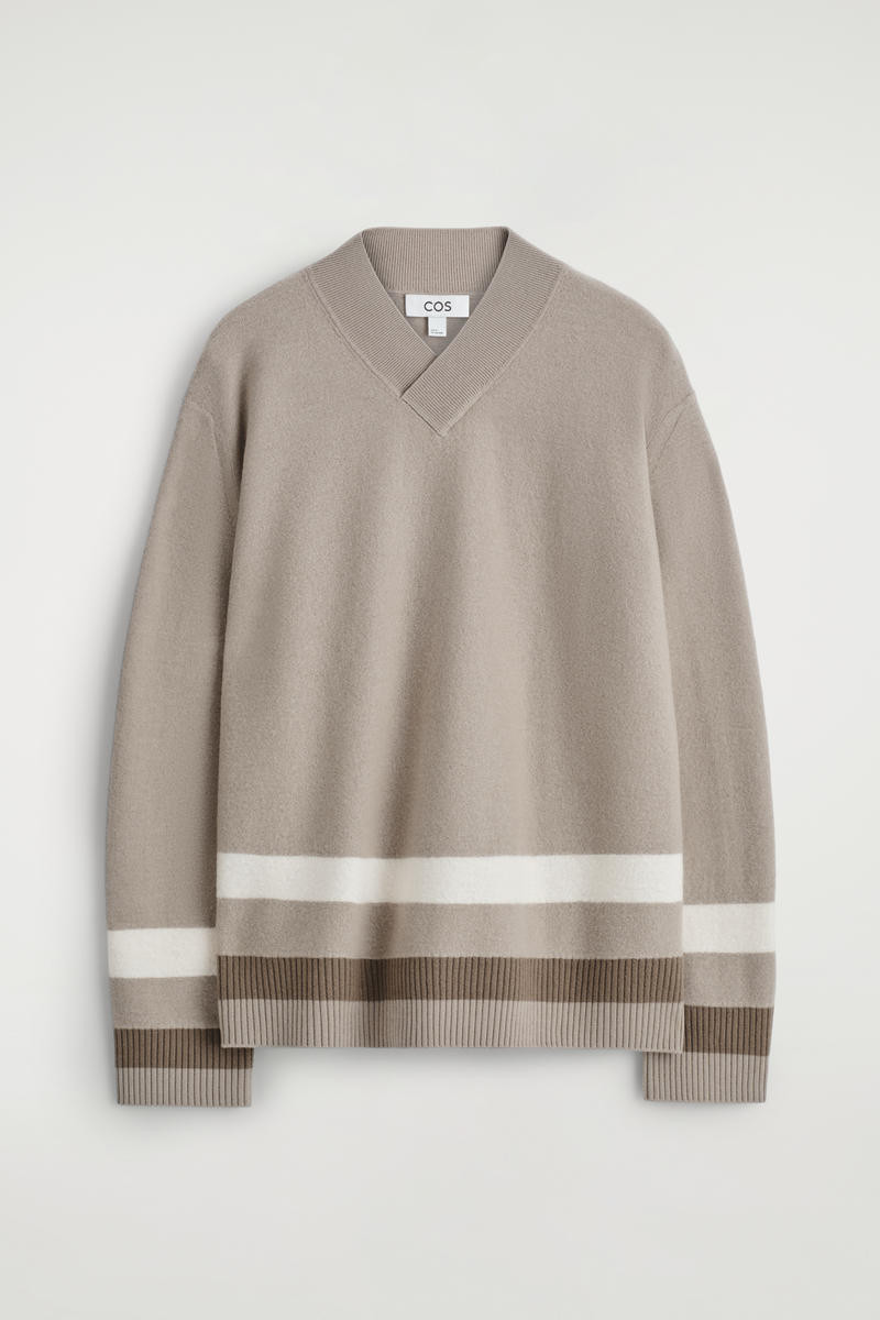 Striped Boiled Merino Wool Jumper | COS UK