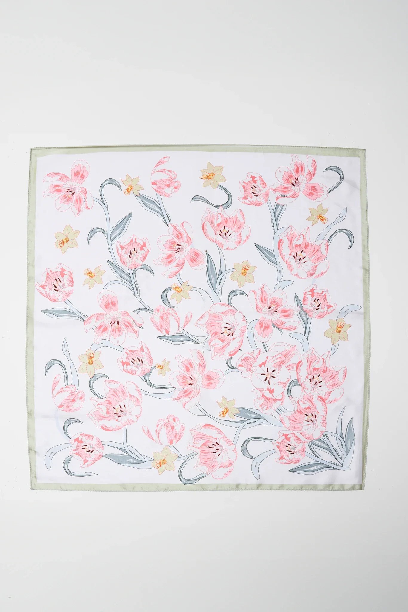 Layla Pink Floral Print Scarf | Avara