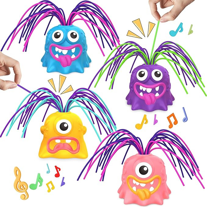 4PCS Fun Hair Pulling Fidget Screaming Monster Toys, Anti Anxiety Toys and Venting Novelty Toys, ... | Amazon (US)