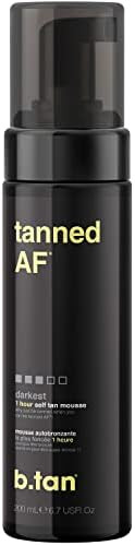 b.tan tanned AF - Ultra Dark Self Tanner - 100% Natural, Fast, 1 Hour Sunless Tanner Mousse, ​N... | Amazon (US)