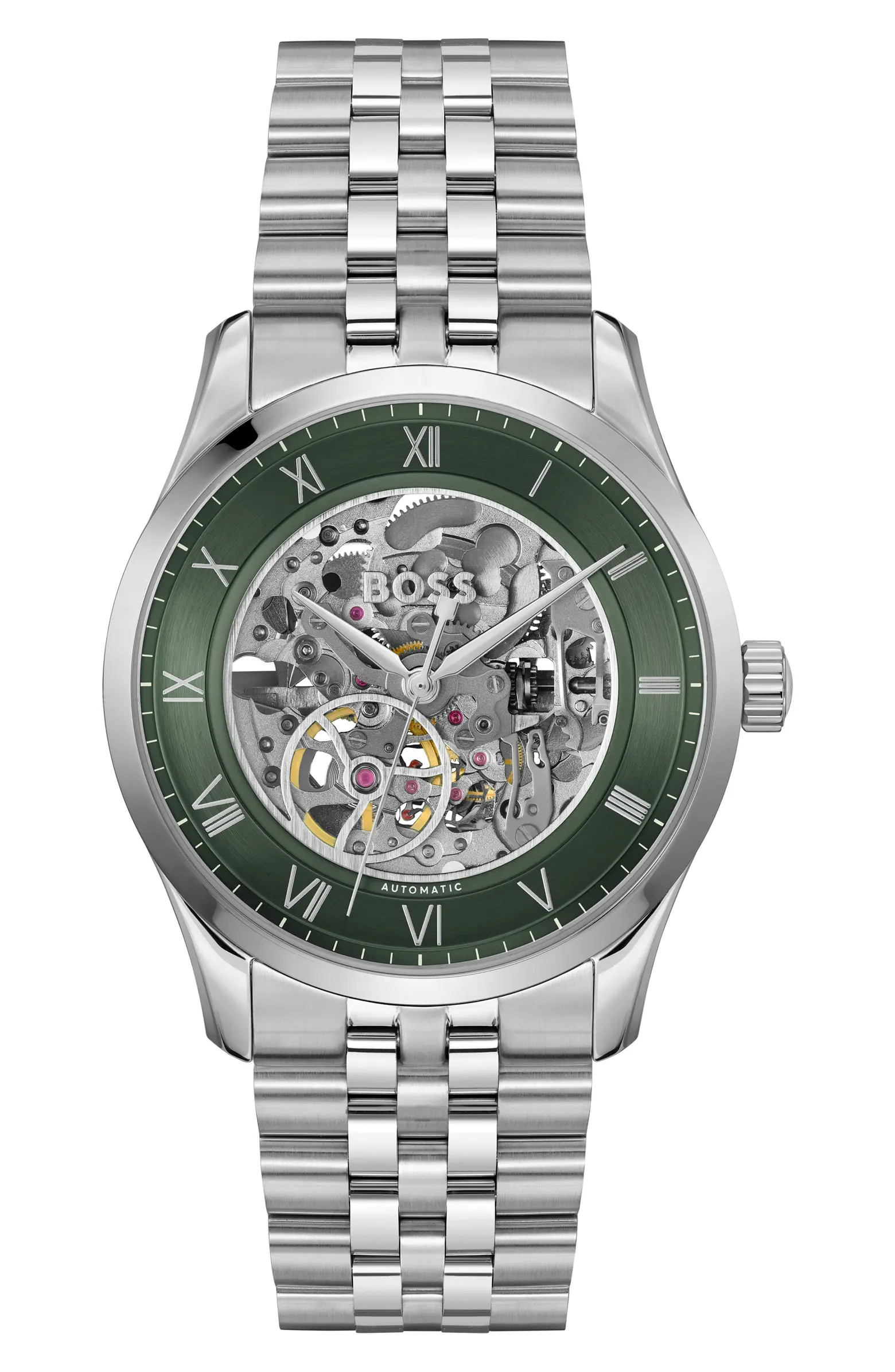 BOSS Principle Skeleton Automatic Bracelet Watch, 41mm | Nordstrom | Nordstrom