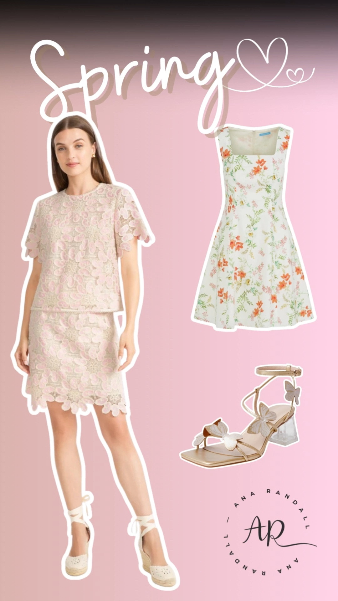 Spring pieces I’m loving lately 🌸 From the prettiest lace set to the sweetest floral dress and butterfly heels, these are the outfits that instantly make me feel ready for spring.

Perfect for brunch, church, showers, Easter, or any special occasion this season.

Everything is linked in my LTK 🤍

XOXO,
Ana Randall 💗

#LTKootd #LTKmomlife #LTKOver40