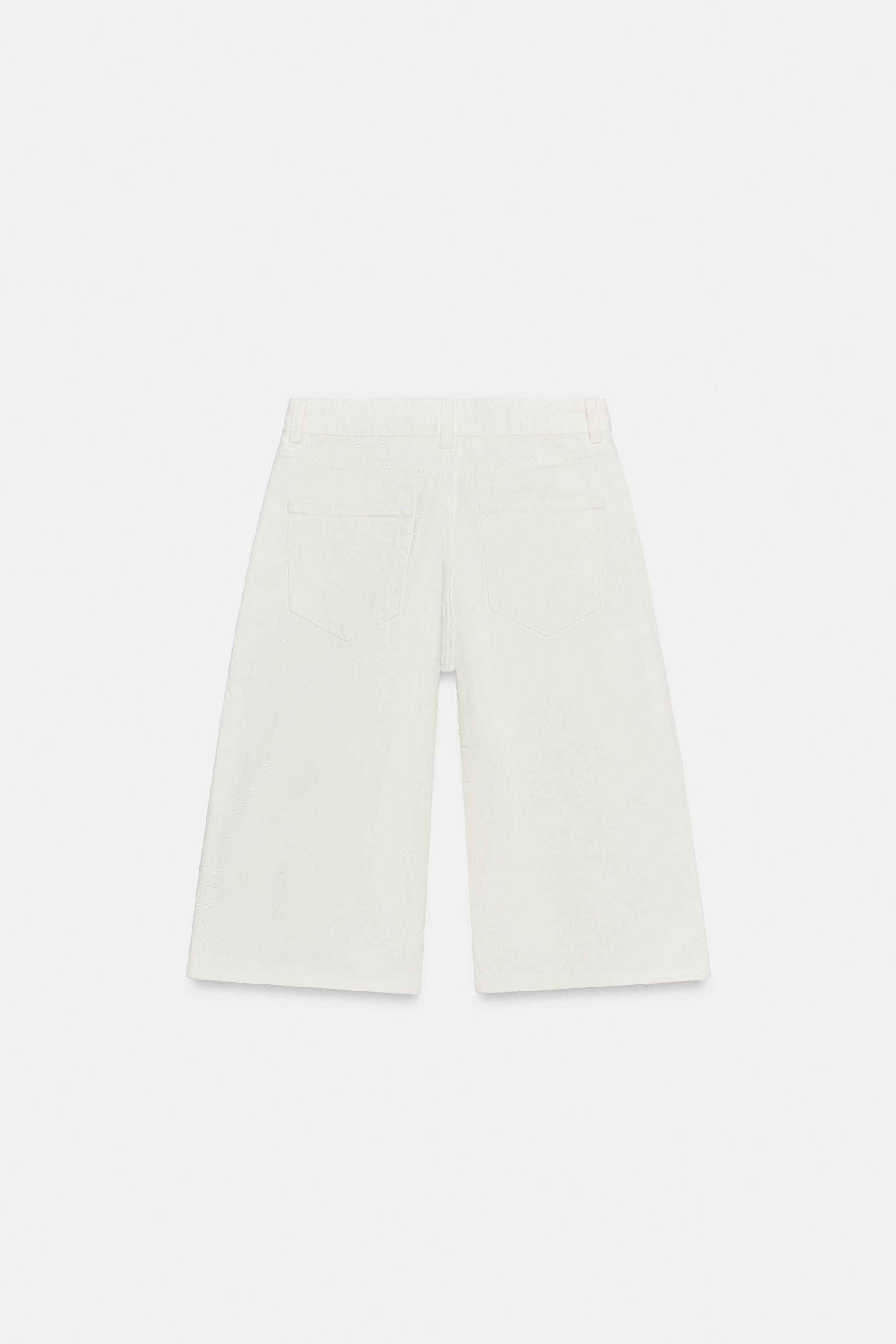 ZW COLLECTION MID-WAIST DENIM BERMUDA SHORTS | Zara UK