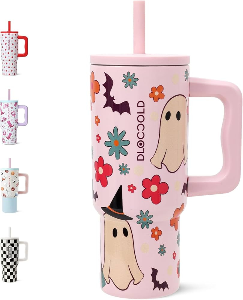 DLOCCOLD Kids 24 oz Tumbler with Handle and Silicone Straw Lid, Leakproof Insulated Tumbler with ... | Amazon (US)