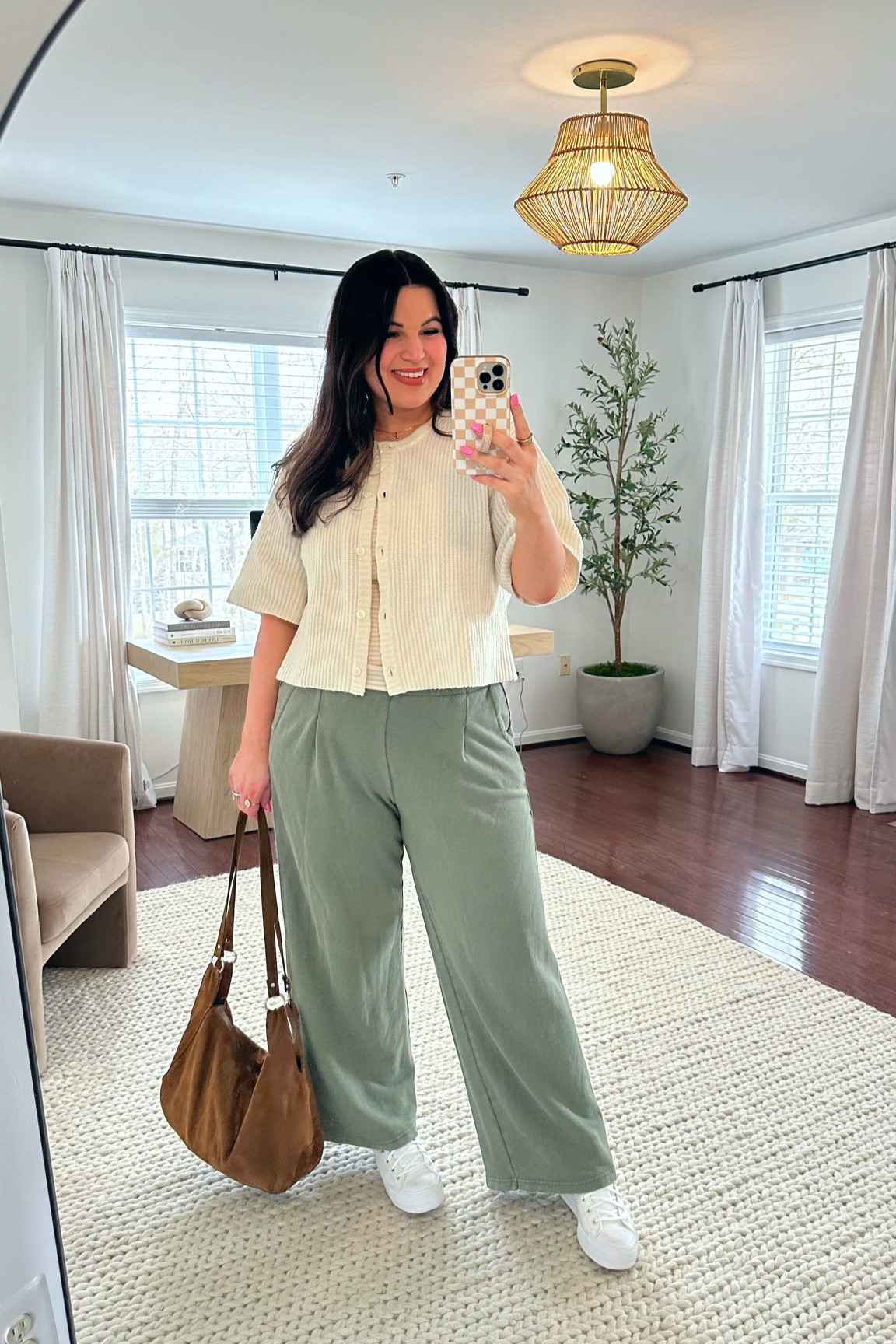 Midsize travel outfit from aerie! Love these sweatpant trousers from aerie that are just as comfy as traditional sweats but I feel a little more put together! Perfect for travel or everyday 

Tank - large
Cardigan - large 
Pants - large tall *this color is sold out but available in others
Sneakers - 9
Bralette + shaping panties - xl *use code KELLYELIZXSPANX to save 

Midsize, midsize fashion, midsize outfit, travel outfit, travel style, travel fashion, airport outfit, airport style, aerie, aerie outfit


#LTKTravel #LTKMidsize #LTKSeasonal