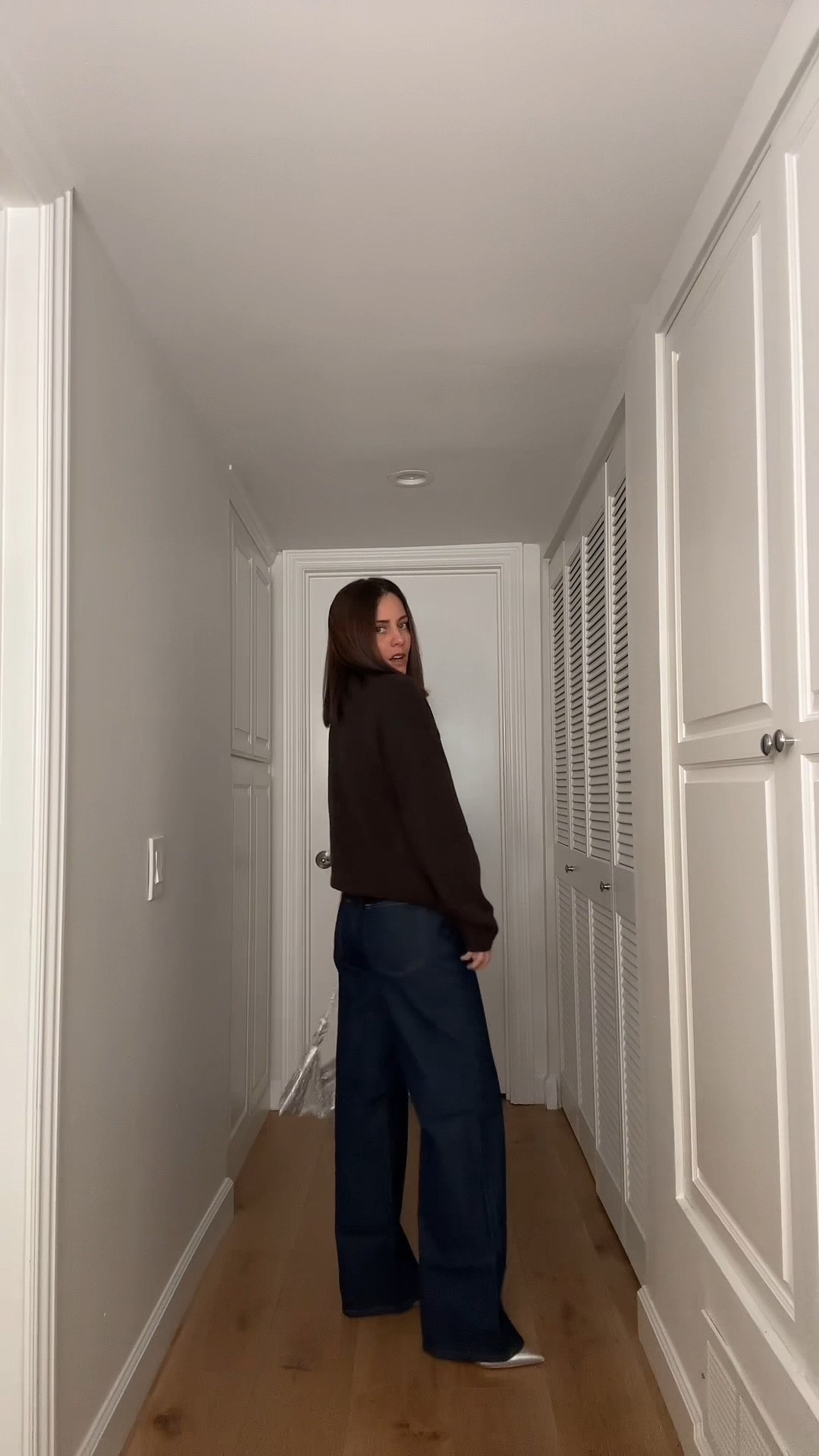 Easy thanksgiving outfit idea! 
Brown sweater Small
Jeans 4
Metallic bag
Metallic heels (tts) 

#LTKCyberWeek #LTKHoliday #LTKFindsUnder100