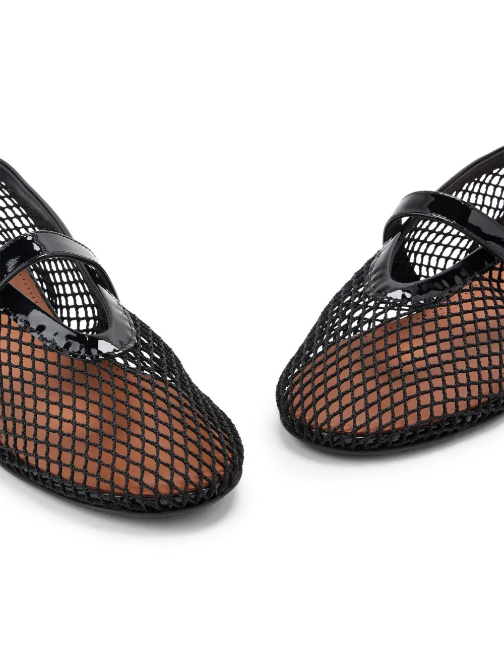Alaïa Fishnet Ballet Flats | Black | FARFETCH CN | Farfetch (CN)