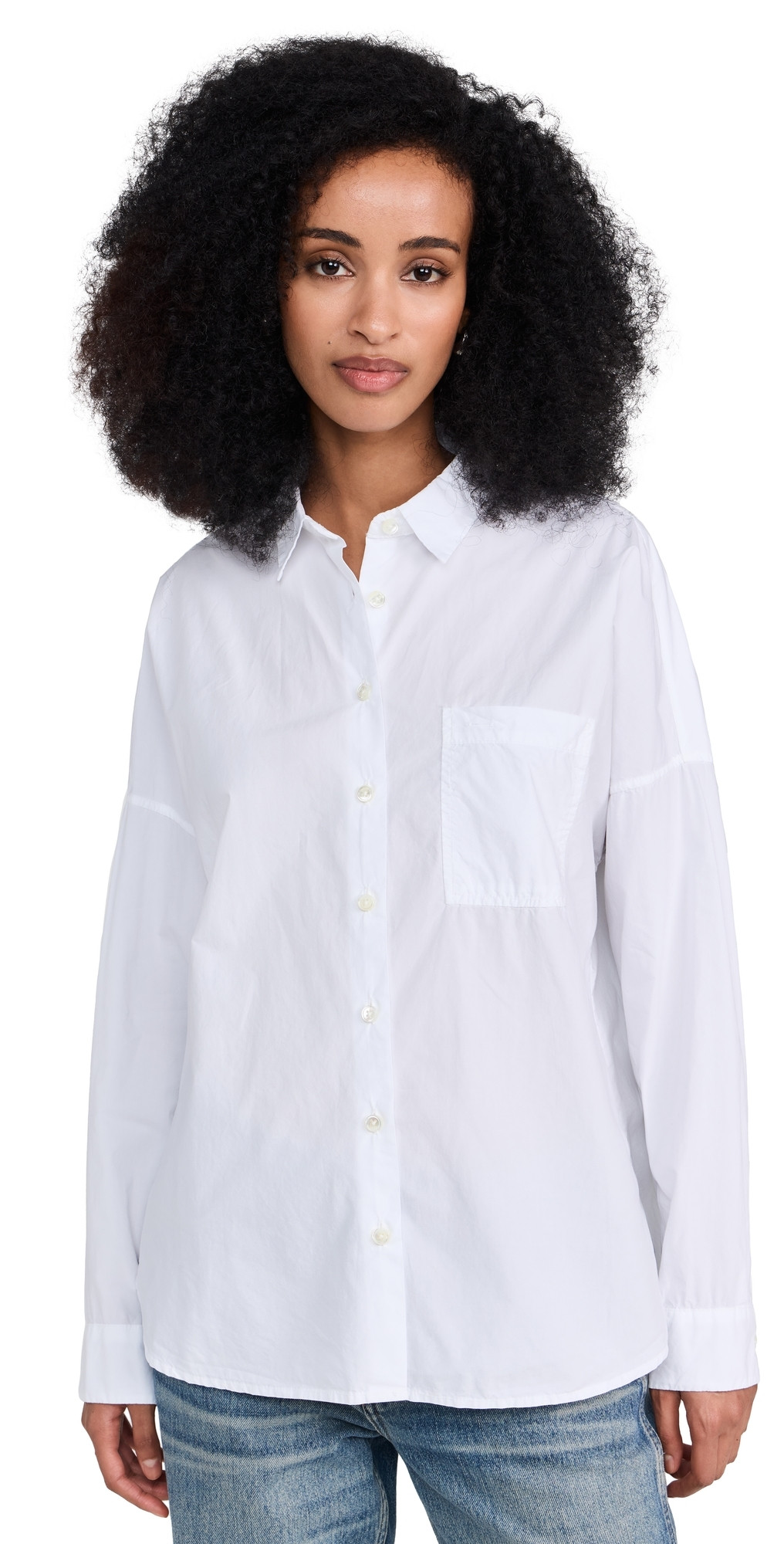 Alex Mill Jo Shirt in Paper Poplin White XL | Shopbop