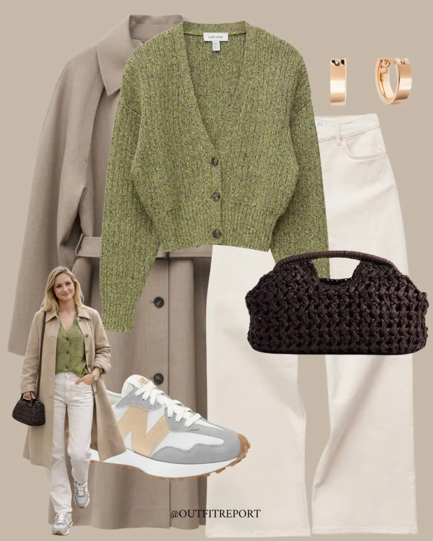 Spring outfit white jeans green cardigans new balance 

#LTKeurope #LTKspring #LTKstyletip