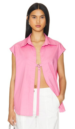 Andi Sleeveless Shirt in Pink | Revolve Clothing (Global)