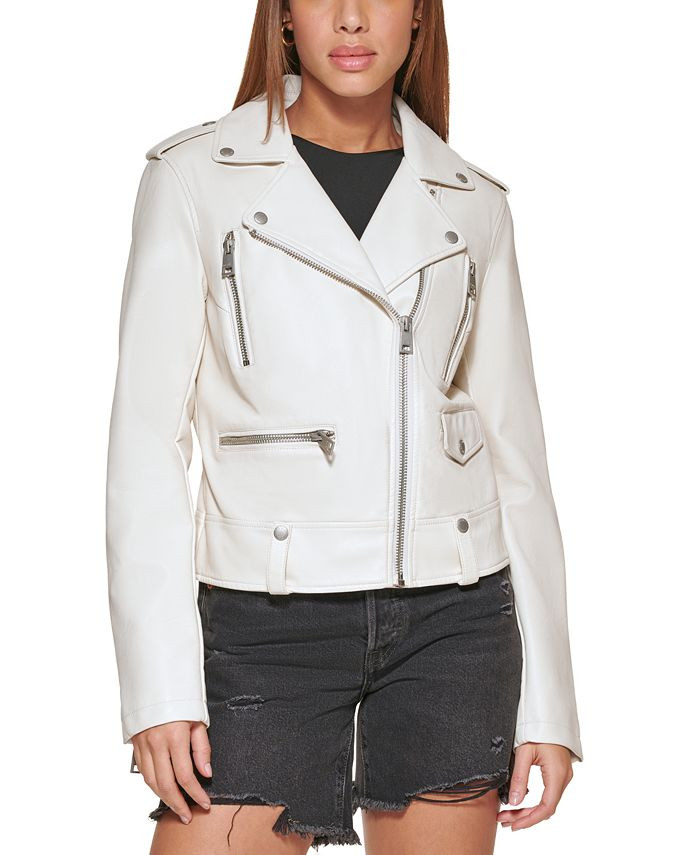 Levi's Women's Faux-Leather Moto Jacket & Reviews - Coats & Jackets - Women - Macy's | Macys (US)