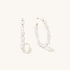 Bold Pearl Hoop Earrings | Mejuri (Global)