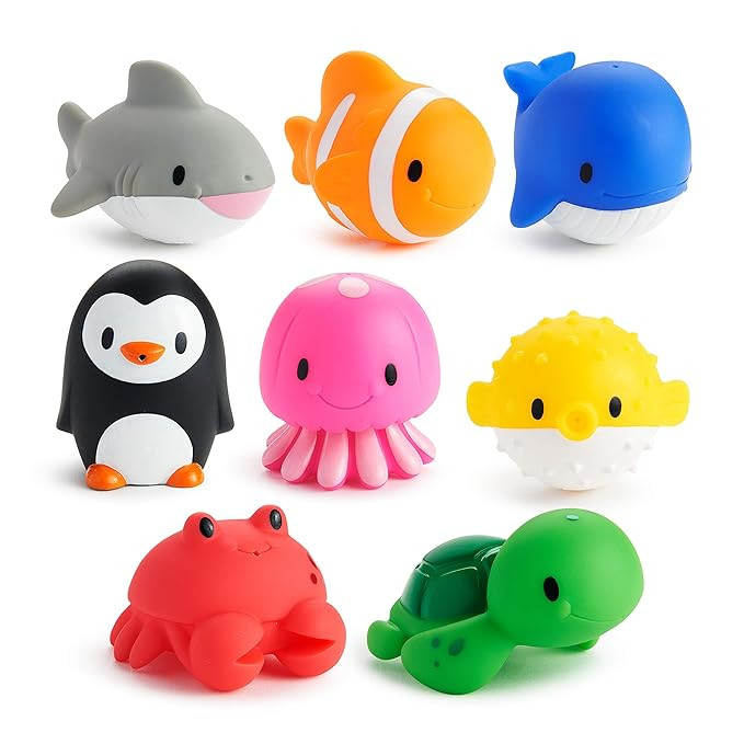 Munchkin® Ocean™ Squirts Baby and Toddler Bath Toy, 8 pack | Amazon (US)
