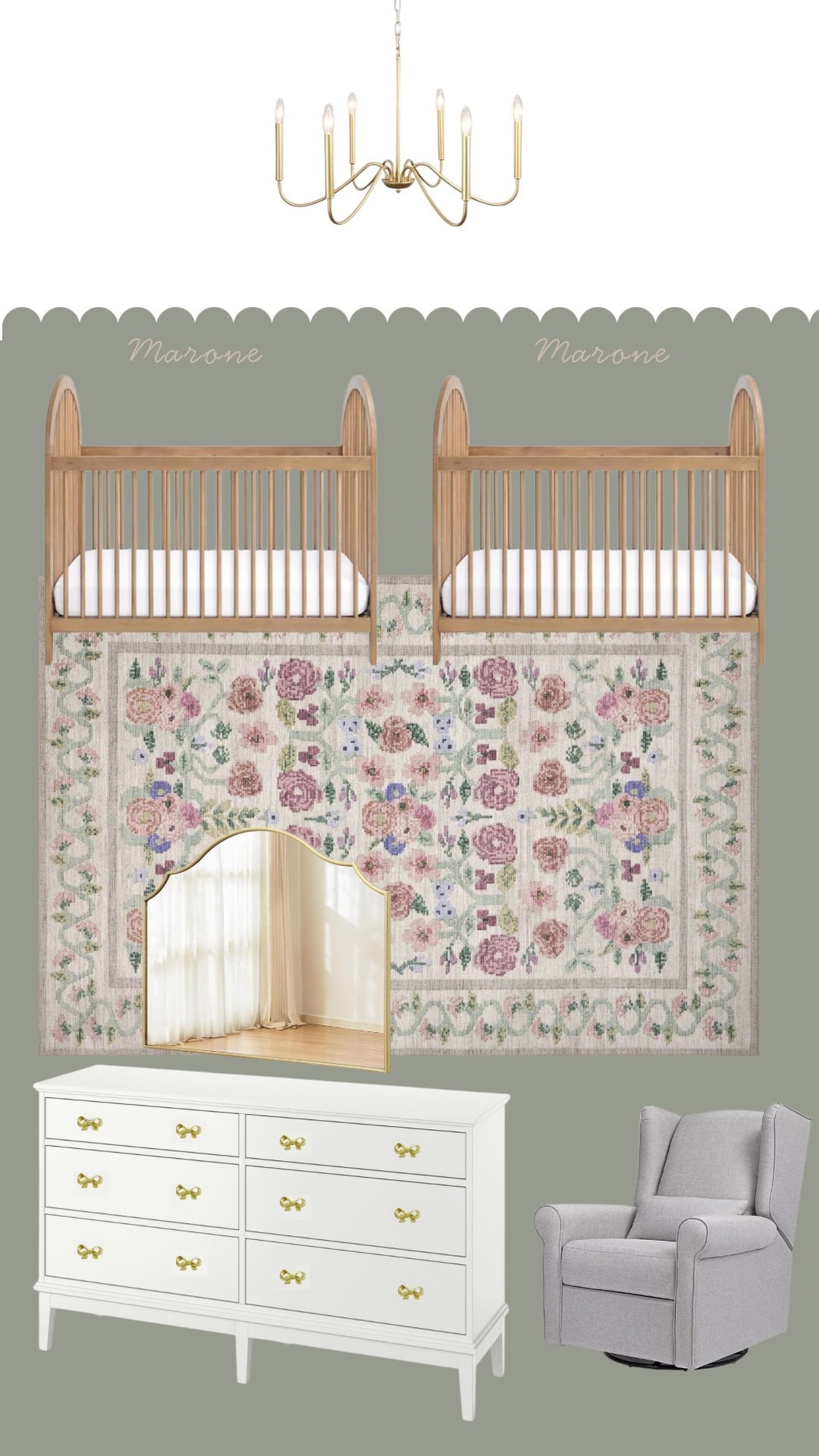 Starting to put together ideas for the twins nursery 🥹 the rocker is from living spaces & the dresser is from ikea but I can’t link!

#LTKBaby #LTKKids #LTKHome