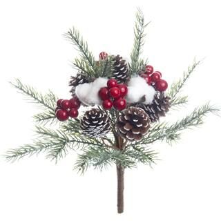 Pine Bush with Cotton, Pinecones & Red Berries by Ashland® | Michaels Stores