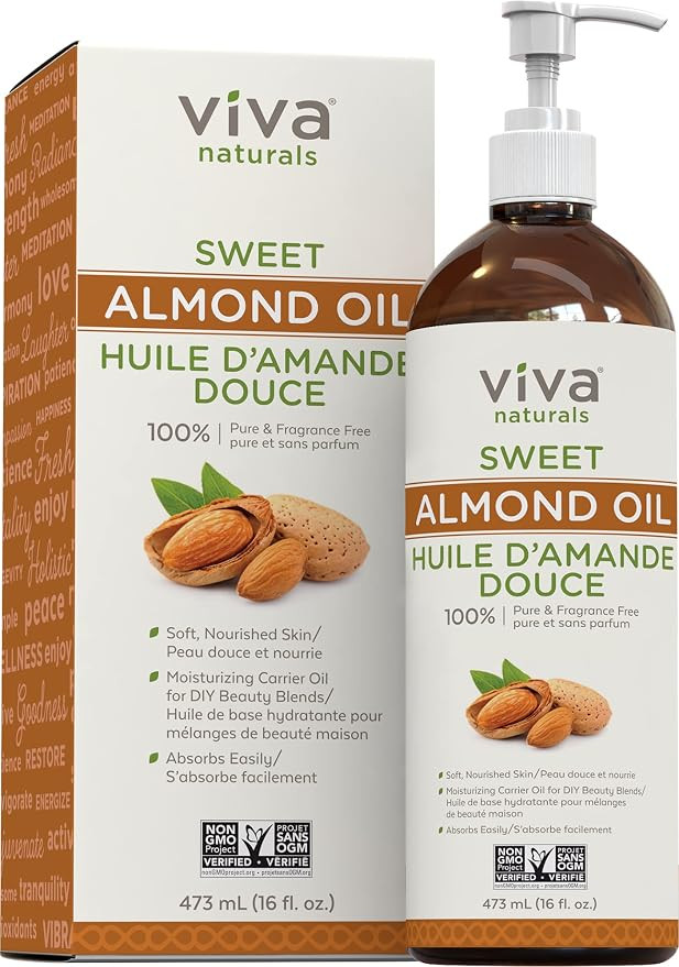Sweet Almond Oil - Unrefined Pure Almond Oil for Skin, Face and Body, Perfect Carrier Oil for Ess... | Amazon (CA)