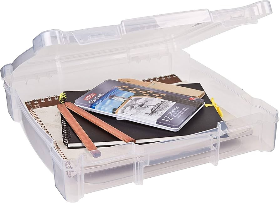 ArtBin 6912AB Essentials One-Compartment 12" x 12" Box, Art & Craft Organizer, [1] Plastic Storag... | Amazon (US)