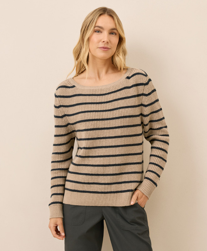 Women’s Luxe Knit Boatneck Sweater made with Organic Cotton | Pact | Pact Apparel