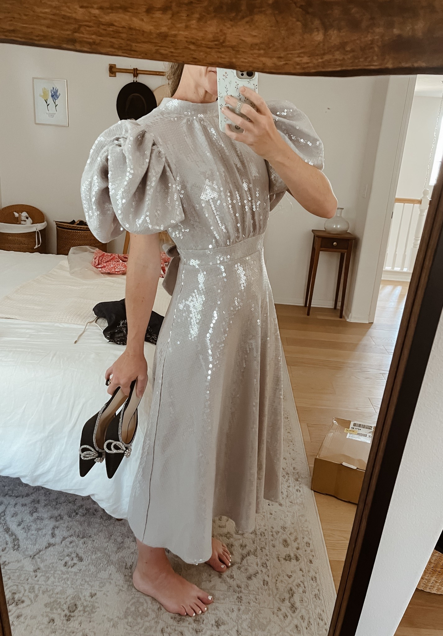 I needed a gown for my sister’s upcoming black tie wedding and scored this sequined number for under $300! It’s a showstopper! It’s heavy but lined for comfort. It has an open back with a tie at the waist and nape of the neck. Fits TTS, wearing a 36. 

#LTKOver40 #LTKSeasonal #LTKWedding