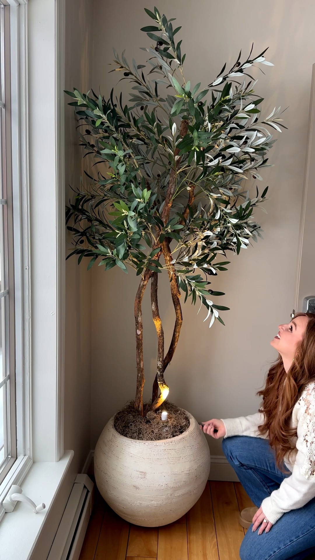 Faux plant night lights! Such a cozy ambiance. Battery operated with a remote 

#LTKHome